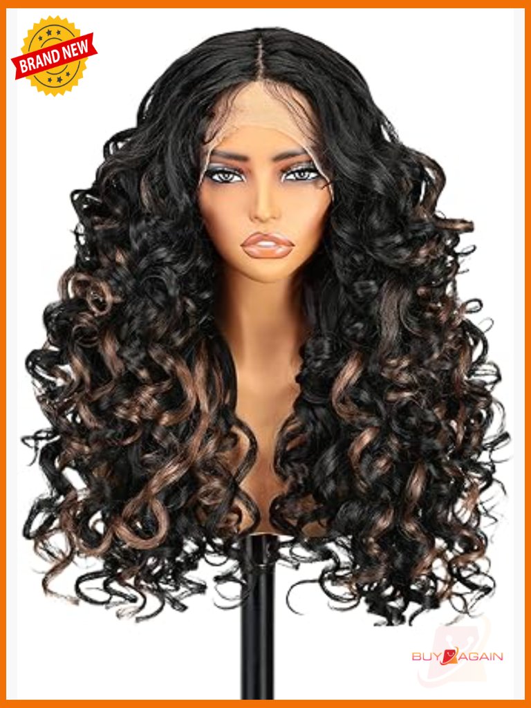 Long Curly Lace Front Wig With Baby Hair Pre-Plucked Hairline Transparent Lace
